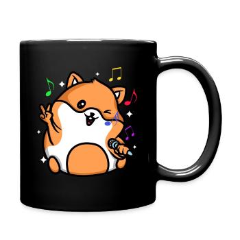 Singing Hamster Animal Music Singer Rodent - Full Colour Mug - black - Right