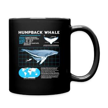 Humpback Whale Datasheet - Full Colour Mug - black - Right