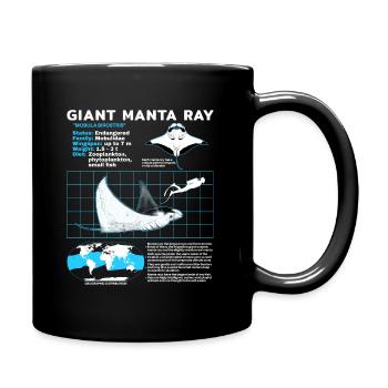 Mantarochen Datenblatt - Tasse einfarbig - Schwarz - Rechts