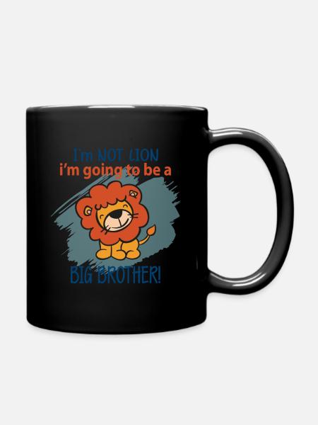 Big Brother Löwe - Tasse einfarbig - Schwarz