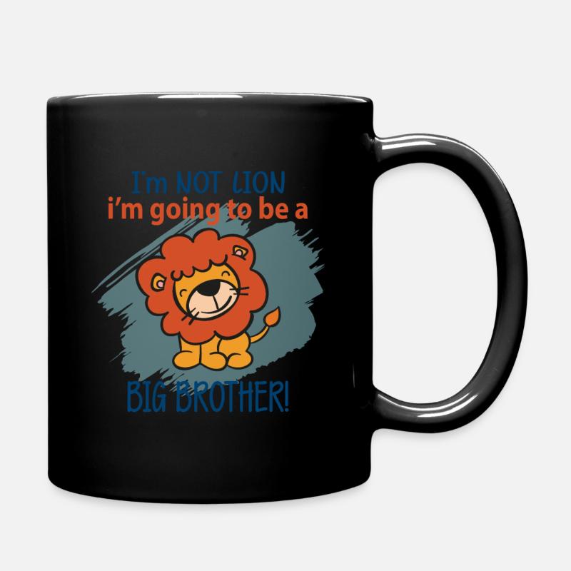 Big Brother Löwe - Tasse einfarbig - Schwarz