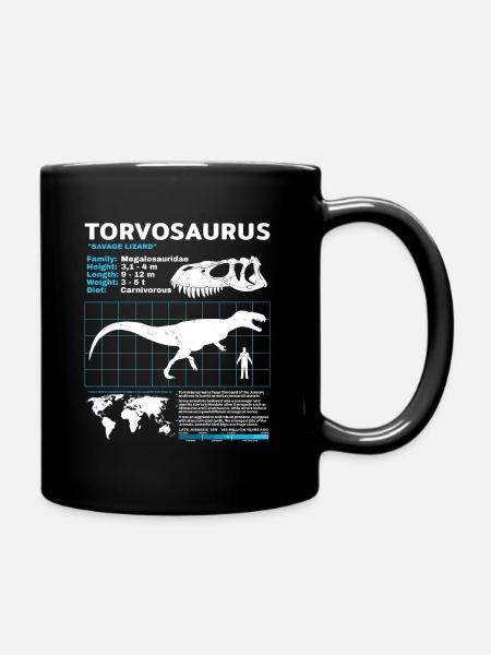 Torvosaurus Datenblatt - Tasse einfarbig - Schwarz