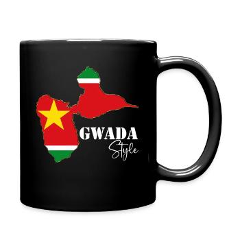 Gwada Style Carte Guadeloupe Drapeau - Mug uni - noir - Droite