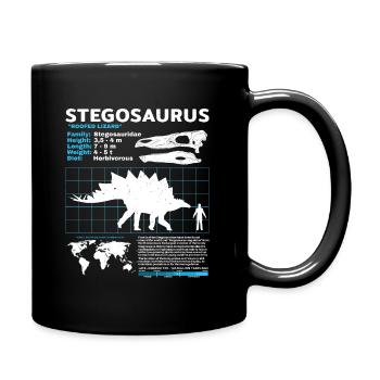 Stegosaurus Datasheet - Full Colour Mug - black - Right