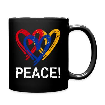 Armenien Herz Peace - Tasse einfarbig - Schwarz - Rechts