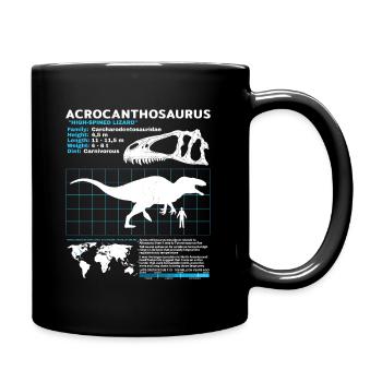 Fiche technique de l’Acrocanthosaurus - Mug uni - noir - Droite