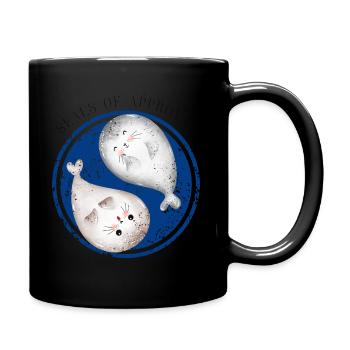 süßes Robben shirt für Freunde weisse Robben Tshir - Tasse einfarbig - Schwarz - Rechts