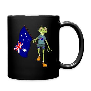 Grenouille éventail australienne - Mug uni - noir - Droite