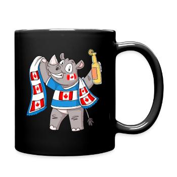 Nashorn Fan Kanada - Tasse einfarbig - Schwarz - Rechts