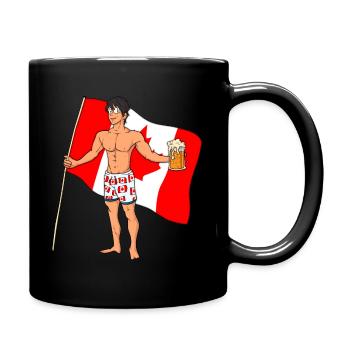 Canadian Hot Boy - Full Colour Mug - black - Right