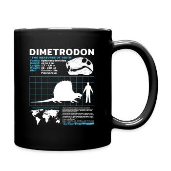 Dimetrodon Datenblatt - Tasse einfarbig - Schwarz - Rechts