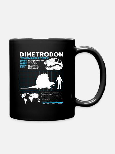 Dimetrodon Datenblatt - Tasse einfarbig - Schwarz