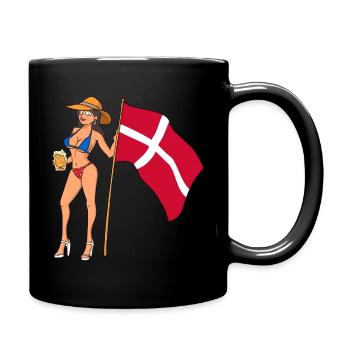 Hot Fan Girl Denmark - Full Colour Mug - black - Right