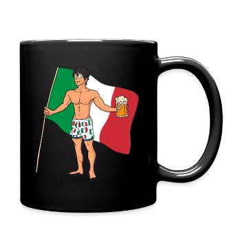 Italian Hot Boy - Full Colour Mug - black - Right