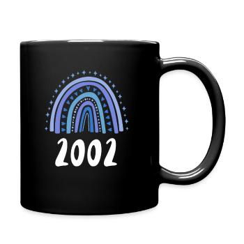 Bleu Arc-en-ciel Année de naissance Millésime 2002 - Mug uni - noir - Droite