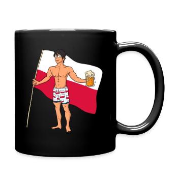 Poland Hot Boy - Full Colour Mug - black - Right