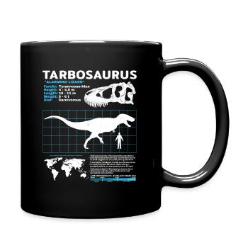 Tarbosaurus fact sheet - Full Colour Mug - black - Right