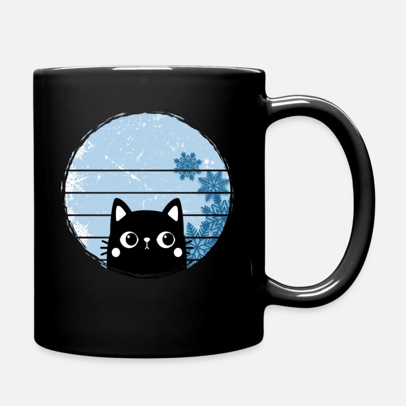 Bain de glace nageur d’hiver « Icebath Winter Cat » - Mug uni - noir