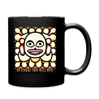 A SMILE IS WORTH A THOUSAND WORDS - Full Colour Mug - black - Right