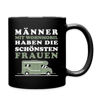 MÄNNER MIT WOHNMOBIL HABEN DIE SCHÖNSTEN FRAUEN - Tasse einfarbig - Schwarz - Rechts