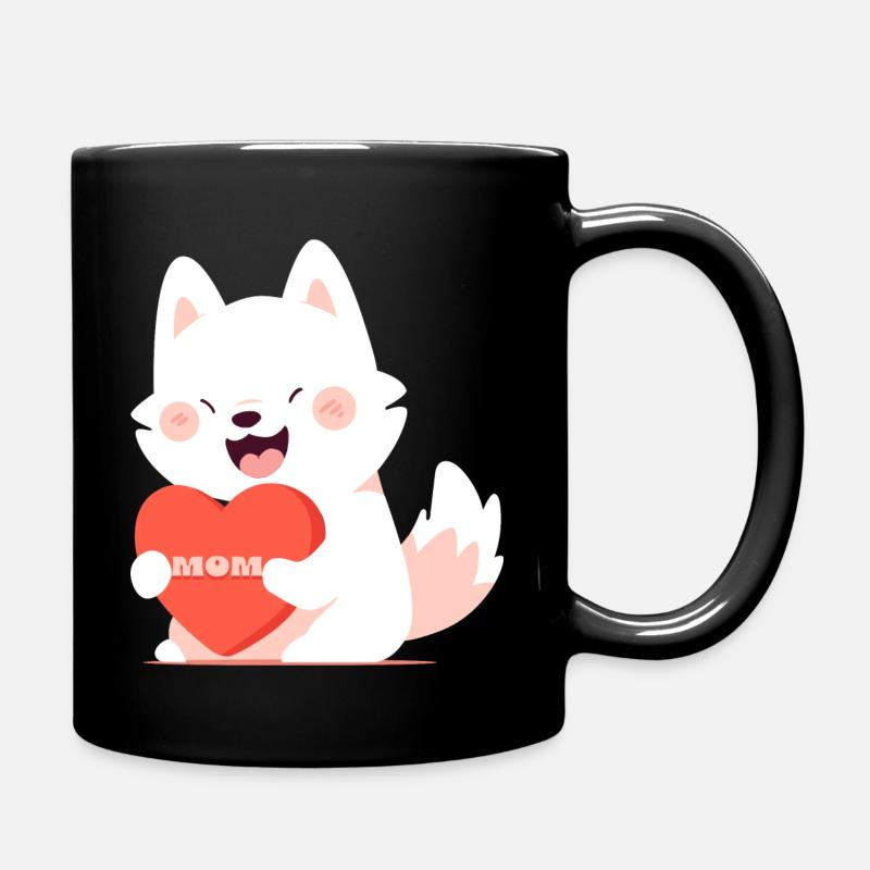 Chien aimant sa mère - Mug uni - noir