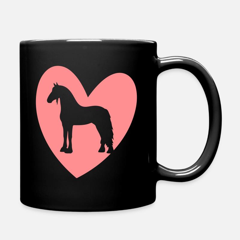 Frisian Heart2 - Full Colour Mug - black