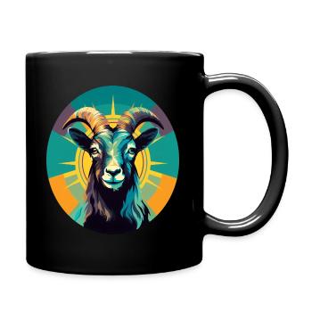 Pop Art de chèvre - Mug uni - noir - Droite