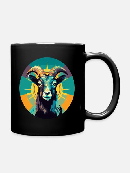 Pop Art de chèvre - Mug uni - noir