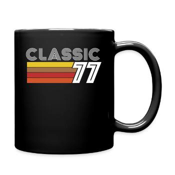 Classic 77 Anniversary Vintage 1977 Man Woman - Full Colour Mug - black - Right