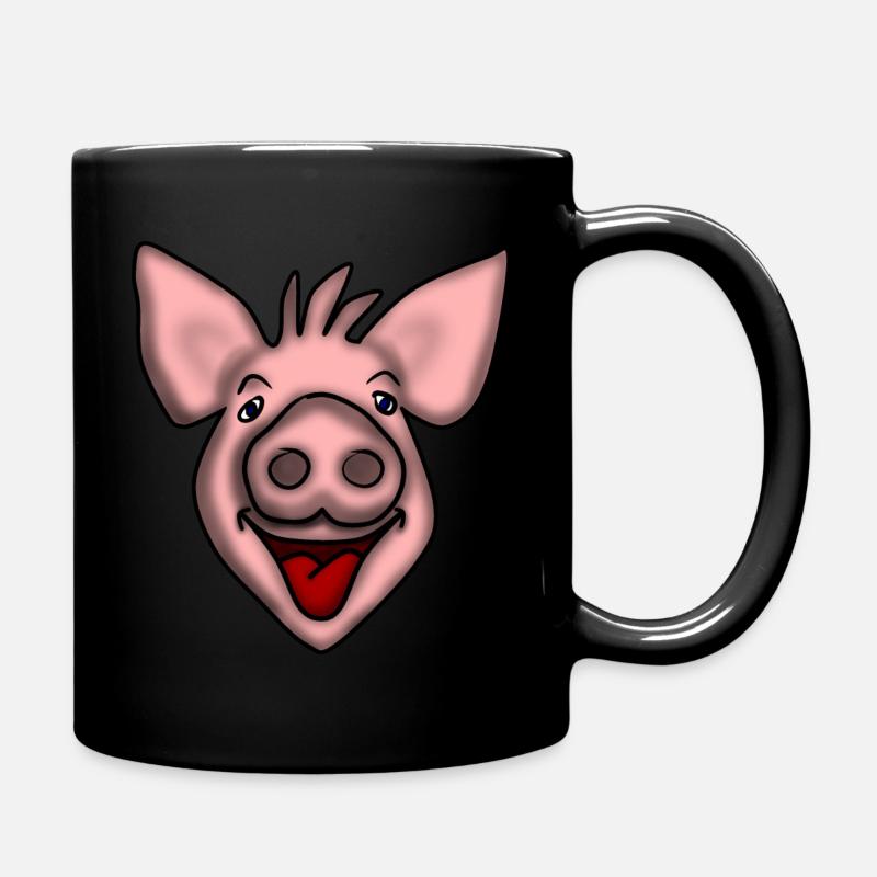 Porcelet souriant - Mug uni - noir