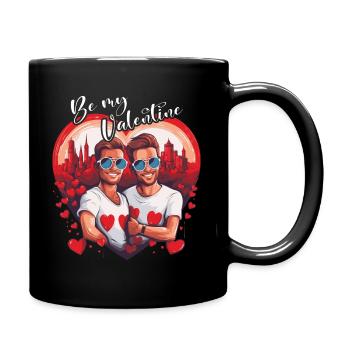 LGBT Gay Valentinstag Idee für Schwule - Tasse einfarbig - Schwarz - Rechts