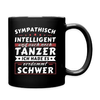 Sympathisch und intelligent - Tänzer Edition - Tasse einfarbig - Schwarz - Rechts
