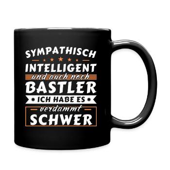 Sympathisch und intelligent - Bastler Edition - Tasse einfarbig - Schwarz - Rechts