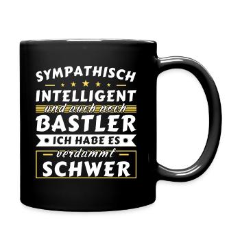 Sympathisch und intelligent - Bastler Edition - Tasse einfarbig - Schwarz - Rechts