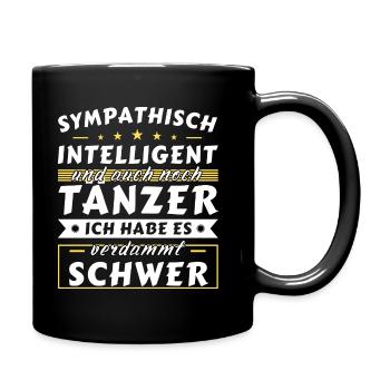 Sympathisch und intelligent - Tänzer Edition - Tasse einfarbig - Schwarz - Rechts