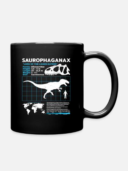 Saurophaganax Fact Sheet - Tasse einfarbig - Schwarz