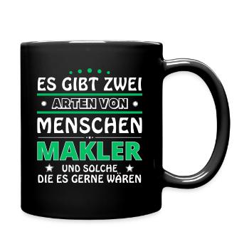 Cadeau d’agent immobilier - Deux types de... Concevoir - Mug uni - noir - Droite