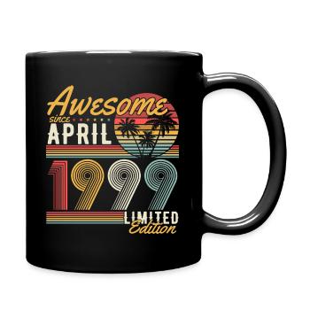 Avril 1999 Vintage Anniversaire Vintage Rétro - Mug uni - noir - Droite