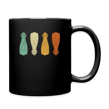 Diving fins Scuba diving - Full Colour Mug - black - Right
