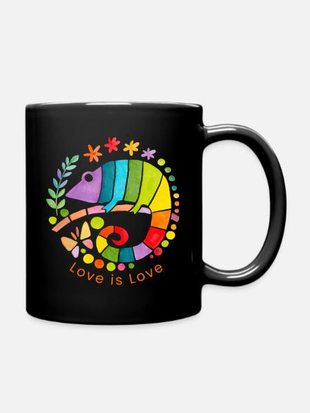 Pride Love - Tasse einfarbig - Schwarz