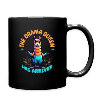 die Drama-Queen ist da - Tasse einfarbig - Schwarz - Rechts