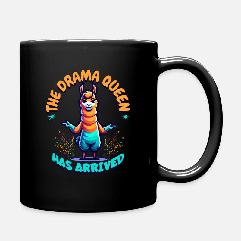 la reine du drame est arrivée - Mug uni - noir