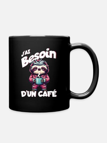 J'ai besoin d'un café - Mug uni - noir