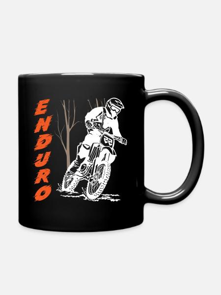 Enduro Motocross - Tasse einfarbig - Schwarz