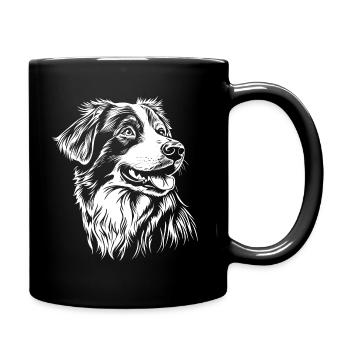Australian Shepherd - Dog Fan - Full Colour Mug - black - Right
