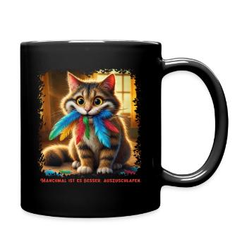 Parfois, il est préférable de faire la grasse matinée - Mug uni - noir - Droite