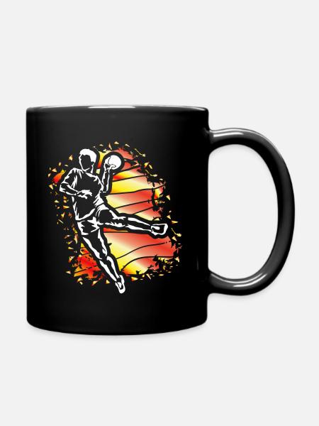 Motiv Handballer Handball Geschenk - Tasse einfarbig - Schwarz