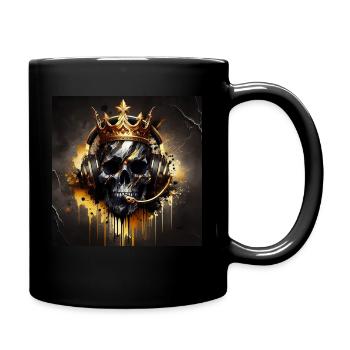 Gaming Skull Marble Gold Art - Full Colour Mug - black - Right