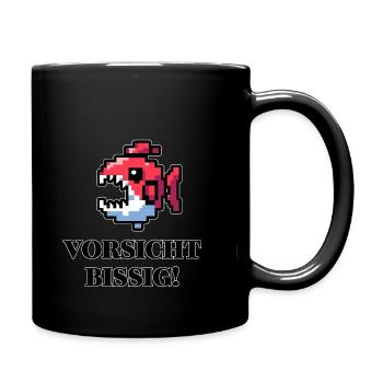 Beware Snappy - Funny Fish Design - Full Colour Mug - black - Right