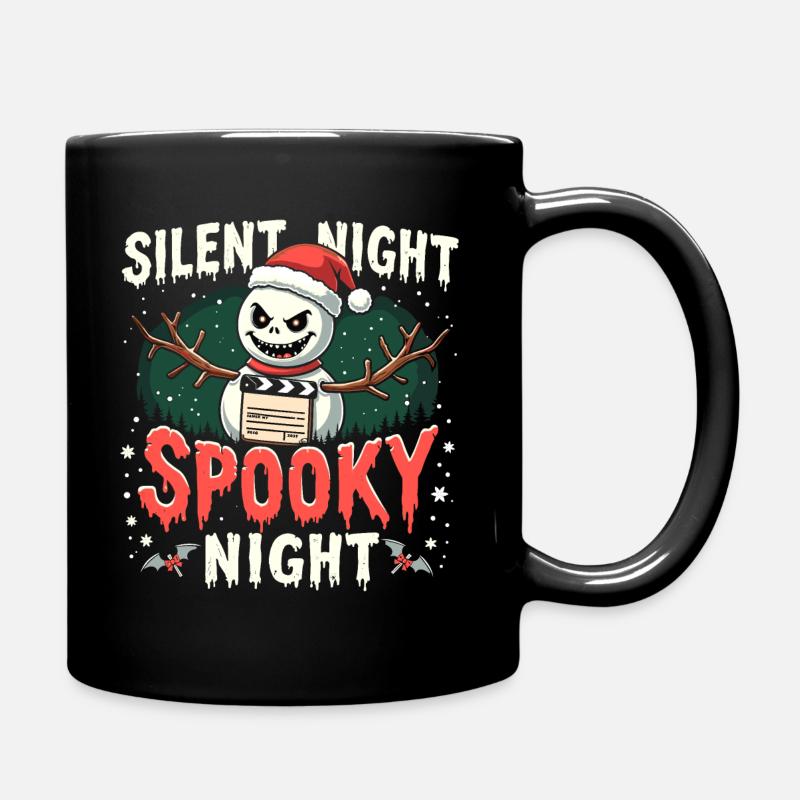 Thème amusant « Douce nuit, nuit effrayante » - Mug uni - noir